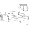 Beliani Kampinė sofa KOLDING Boucle šviesiai smėlio spalvos kairinė