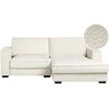 Beliani Kampinė sofa KOLDING Boucle šviesiai smėlio spalvos kairinė