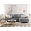 Beliani Kampinė sofa OSLO 4 asmenų, šviesiai pilka, kairinė