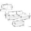 Beliani Kampinė sofa RENDERS, boucle audinys, kreminė spalva, su otomane, kairinė