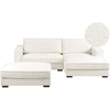 Beliani Kampinė sofa RENDERS, boucle audinys, kreminė spalva, su otomane, kairinė