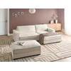 Beliani Kampinė sofa RENDERS, boucle audinys, kreminė spalva, su otomane, kairinė
