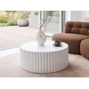 Beliani Kavos staliukas POZZA 117 cm 117 cm baltas