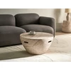 Beliani Kavos staliukas VICARELLO 68 cm 68 cm travertino efektas
