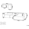 Beliani Keturvietė modulinė kampinė sofa ARDAL, kairinė, šviesiai ruda, velvetas