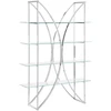 Beliani Knygų lentyna 4 lentynų HOLLOW Metal 175 cm Sidabrinė