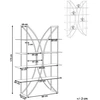 Beliani Knygų lentyna 4 lentynų HOLLOW metalinė 175 cm auksinė