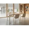 Beliani Konferencinis stalas FELETTO 90 cm 180 cm akmens imitacijos travertino efektas