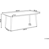 Beliani Konferencinis stalas TOLENTINO 90 cm 180 cm pilko marmuro
