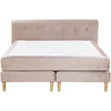 Beliani Kontinentinė lova Welur MARQUISE 160 x 200 cm smėlio spalvos