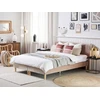Beliani Kontinentinė lova Welur MARQUISE 160 x 200 cm smėlio spalvos