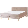 Beliani Kontinentinė lova Welur MARQUISE 180 x 200 cm smėlio spalvos