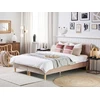 Beliani Kontinentinė lova Welur MARQUISE 180 x 200 cm smėlio spalvos