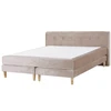 Beliani Kontinentinė lova Welur MARQUISE 160 x 200 cm smėlio spalvos