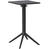 Beliani Lauko baro stalas LEMNOS 60 cm 60 cm Juodas