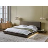 Beliani LED dvigulė lova Boucle ZEN 180 x 200 cm tamsaus uosio spalvos