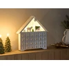 Beliani LED kalėdinė dekoracija MJOSA advento kalendorius 33 cm baltos spalvos