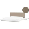Beliani LED lova Boucle ZEN 180 x 200 cm balta