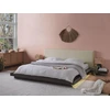 Beliani LED lova iš dirbtinės odos ZEN 180 x 200 cm tamsaus uosio spalvos