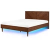 Beliani LED lova MIALET 180 x 200 cm tamsiai ruda
