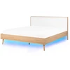 Beliani LED lova SERRIS 160 x 200 cm Šviesiai ruda
