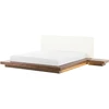 Beliani LED lova ZEN 160 x 200 cm ruda uosio spalvos
