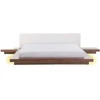 Beliani LED lova ZEN 180 x 200 cm, rudo uosio spalvos
