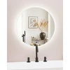 Beliani LED vonios veidrodis CALLAC 60 cm 60 cm sidabrinės spalvos