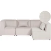 Beliani LEMVIG modulinė kampinė sofa 4 asmenims, kairinė, smėlio spalvos velvetas