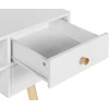 Beliani LEVIN rašomasis stalas 110 × 55 cm su stalčiais, baltas