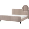 Beliani Lova Boucle LUNAN 180 x 200 cm smėlio-pilka