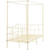 Beliani Lova su baldakimu Metal ARTONNE 90 × 200 cm, smėlio spalvos