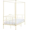 Beliani Lova su baldakimu Metal ARTONNE 90 × 200 cm, smėlio spalvos