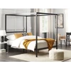 Beliani Lova su baldakimu Metal LESTARDS 140 x 200 cm Juoda