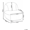 Beliani LOVBERG fotelis, balkšvas