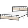 Beliani Metalinė lova BREUILLET 160 x 200 cm juoda