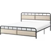 Beliani Metalinė lova BREUILLET 180 x 200 cm Juoda