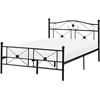 Beliani Metalinė lova RODEZ 120 x 200 cm juoda