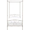 Beliani Metalinė lova su baldakimu SORMERY 90 x 200 cm šviesiai smėlio spalvos