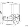 Beliani Metalinė lova su baldakimu SORMERY 90 x 200 cm šviesiai smėlio spalvos