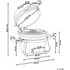 Beliani Mini Kamado anglies grilis Keramika Raudonas