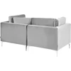 Beliani Modulinė 2-vietė sofa EVJA, pilkas veliūras