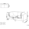 Beliani Modulinė 2-vietė sofa EVJA, pilkas veliūras