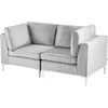 Beliani Modulinė 2-vietė sofa EVJA, pilkas veliūras