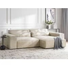 Beliani Modulinė 3 vietų kampinė sofa HELLNAR, veliūras, šviesiai smėlinė, kairės pusės