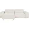 Beliani Modulinė 3 vietų kampinė sofa HELLNAR, dešininė, kreminės baltos spalvos, bouclé audinys