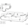 Beliani Modulinė 3 vietų kampinė sofa HELLNAR, dešininė, kreminės baltos spalvos, bouclé audinys