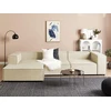Beliani Modulinė 3 vietų sofa APRICA iš sintetinio lino, smėlio spalvos, dešininė