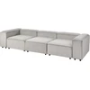 Beliani Modulinė 3 vietų sofa ARDAL, velvetinė, smėlio pilkos spalvos