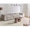 Beliani Modulinė 3 vietų sofa ARDAL, velvetinė, smėlio pilkos spalvos